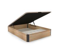 duehome | Luxury Plus, Canapé Abatible con Zapatero Interior, Almacenaje, Acabado en Roble y Grafito, Medidas: 135 cm (Ancho) x 190 cm (Largo) x 31 cm (Alto)