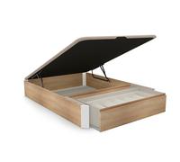 duehome | Luxury Premium, Canapé Abatible con Cajón Zapatero Frontal Extraíble, Acabado en Roble y Blanco, Medidas: 135 cm (Ancho) x 190 cm (Largo) x 31 cm (Alto)