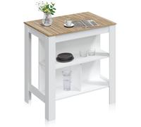 duehome Mesa alta melamina, blanco artik, 103 x 105 x 67