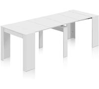 duehome Mesa consola extensible melamina, blanco, 50 x 78 x 90