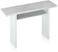 duehome Mesa consola extensible melamina, blanco artik, 120 x 73,5 x 35