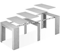 duehome Mesa consola extensible melamina, cemento, 50 x 78 x 90