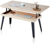 duehome Mesa de centro elevable Berg madera, roble, 120 x 64 x 60