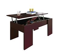 duehome | Mesa de Centro elevable, mesita de salón Comedor, Acabado en Wengué, Modelo Gala, Medidas: 90 cm (Largo) x 50 cm (Ancho) x 33,8/45,3 cm (Alto)