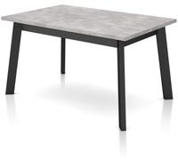 duehome Mesa de comedor 140 melamina, cemento, 141 x 74 x 90