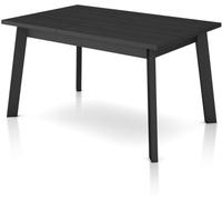 duehome Mesa de comedor 140 melamina, negro, 141 x 74 x 90