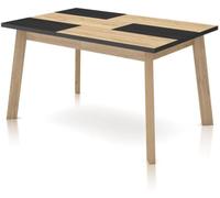 duehome Mesa de comedor 140 melamina, roble, 141 x 74 x 90