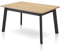 duehome Mesa de comedor 140 melamina, roble, 141 x 74 x 90