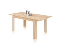 duehome | Mesa de Comedor Extensible, Mesa Rectangular, Modelo Danna, Acabado en Roble Canadian, Medidas: 140-190 cm (Largo) x 90 cm (Ancho) x 78 cm (Alto)