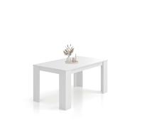duehome | Mesa de Comedor, Mesa Fija, Modelo Naya, Acabado en Blanco Artik, Medidas: 140 cm (Largo) x 80 cm (Ancho) x 75 cm (Alto)