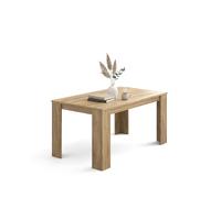 duehome | Mesa de Comedor, Mesa Fija, Modelo Naya, Acabado en Roble Canadian, Medidas: 140 cm (Largo) x 80 cm (Ancho) x 75 cm (Alto)