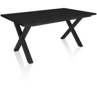 duehome Mesa de comedor oana 170 tablero, negro, 167 x 75 x 90