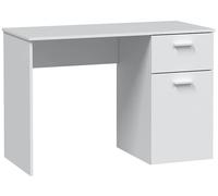 duehome Mesa de escritorio con almacenamiento blanco artik