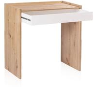 duehome Mesa de escritorio con cajón Dess Melamina, Blanco Artik