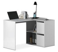 duehome Mesa de escritorio multiposición Spacio Blanco Artik (Blanco Mate)