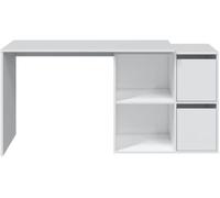 duehome Mesa de escritorio multiposición spacio melamina, blanco artik
