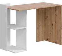 duehome Mesa de escritorio roble nodi y blanco artik