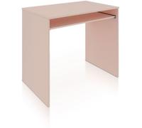 duehome Mesa de ordenador melamina, rosa, 90 x 79 x 54