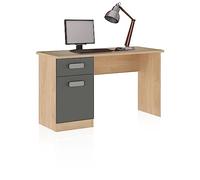 duehome | Mesa Estudio Juvenil con Cajonera, Escritorio Compacto, Mesa PC, Modelo Play, Acabado en Tofe y Grafito, Medidas: 120 cm (Largo) x 49,8 cm (Fondo) x 70,8 cm (Alto)