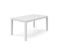 duehome Mesa Fija Exterior, Mesa Polipropileno, Mesa Comedor Outdoor, Modelo Ohana, Acabado en Blanco, Medidas: 138 cm (Largo) x 78 cm (Ancho) x 72 cm (Alto)