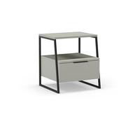 duehome | Mesita de Noche 1 Cajón y 1 Estante, Mesilla de Noche, Modelo Oksa, Acabado en Verde y Negro, Medidas: 45 cm (Largo) x 50 cm (Alto) x 40 cm (Fondo)