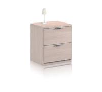 duehome | Mesita de Noche, Book Oficina, Modelo Andra, Acabado en Blanco Roble, Medidas: 38 cm (Ancho) x 45 cm (Alto) x 34 cm (Fondo)