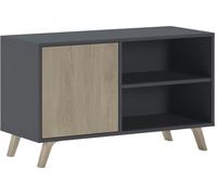duehome Mueble TV 100 melamina, gris, 95 x 56,9 x 39,6