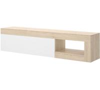 duehome Mueble tv 204x48x42 cm blanco y natural