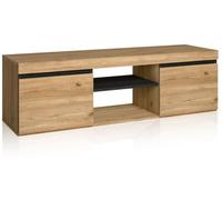 duehome Mueble tv ebos 140 melamina, roble, 140 x 40 x 40