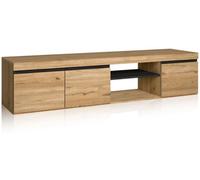 duehome Mueble tv ebos 160 melamina, roble, 160 x 40 x 40