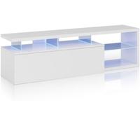 duehome Mueble tv evo melamina, blanco, 150 x 43 x 41