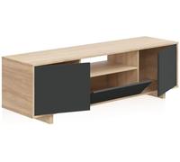duehome Mueble tv lino melamina, roble, 150 x 47 x 41