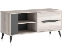 duehome Mueble tv lizz 110 melamina, grayish, 114 x 52 x 40