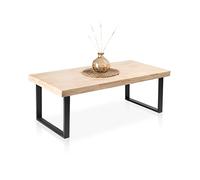 Adec Group duehome | Natural, Mesa de Centro, Mesita de Comedor, Color Roble Salvaje y Negro, Medidas: 60 cm (Ancho) x 120 cm (Largo) 43,5 cm (Alto)