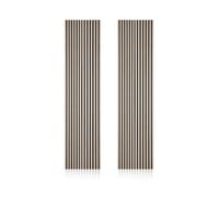 duehome |Noiseless, Pack 2 Paneles Termo-Acústicos, Panel Aislante, Revestimiento decorativo, Acabado en Roble con base en Negro, Medidas: 60 cm (Ancho) x 240 cm (Alto) x 2,2 cm (Fondo)