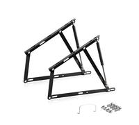 duehome | Pack 2 Hidraulicos de 700NW + Arco de Agarre, Juego de 2 Bisagras para Canapes Abatibles, Acabado en Negro
