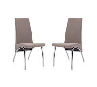 duehome | Pack 2 Sillas de Comedor, Sillas Salon, Modelo Lise, Acabado en Tejido Marengo, Medidas: 44 cm (Ancho) x 61 cm (Largo) x 95 cm (Alto)