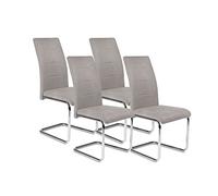 duehome | Pack de 4 sillas de Comedor, Salon o Cocina, Silla Acabado en Tela Jarama Color Marengo, Modelo San, Medidas: 44 cm (Ancho) x 61 cm (Largo) x 100 cm (Alto)