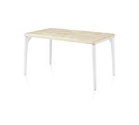 duehome Padma, Mesa de Comedor Fija, Mesa Cocina, Mesa Salon, Acabado en Roble y Blanco, Medidas: 160 cm (Largo) x 100 cm (Ancho) x 76 cm (Alto)