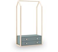 duehome Perchero juvenil Breeze madera, verde, 80 x 170 x 40