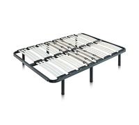 duehome | RX Diamond, Somier Multilaminas, Base Cama con Patas, Acabado en Grafito, Medidas: 150 cm (Ancho) x 200 cm (Largo) x 31 cm (Alto)