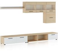 duehome Salón magnus led melamina, roble, 250 x 31 x 42