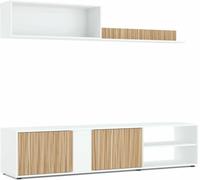 duehome Salón melamina, blanco artik, 180 x 40 x 33