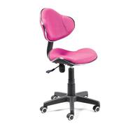 duehome | Silla de Escritorio, Silla de Estudio, Silla Juvenil, Acabado en Tejido Transpirable, Color Rosa, Modelo Bambola, Medidas: 53 cm (Ancho) x 53 cm (Fondo) x 82-94 cm (Alto)