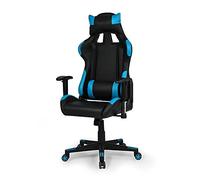 duehome - Silla ergonomica de Oficina Gaming Silvertone, sillón Giratorio para Escritorio, Estudio o despacho Color Turquesa, Medidas: 67x124x68 cm de Fondo