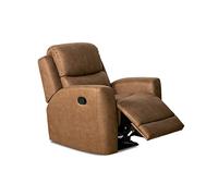 duehome | Sillón 1 Plaza Reclinable, Butaca Relax, Modelo Ice, Acabado en Tejido Color Chocolate, Medidas: 96 cm (Ancho) x 103 cm (Alto) x 93 cm (Fondo)