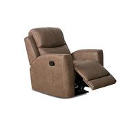 duehome | Sillón 1 Plaza Reclinable, Butaca Relax, Modelo Ice, Acabado en Tejido Color Marengo, Medidas: 96 cm (Ancho) x 103 cm (Alto) x 93 cm (Fondo)