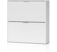 duehome Zapatero 2 Puertas melamina, blanco, 75 x 76 x 22