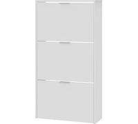 duehome Zapatero con 3 puertas abatibles blanco brillo