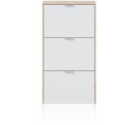 duehome Zapatero de 3 puertas melamina, roble, 60 x 113 x 22